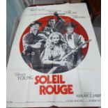 A French language film poster 'Red Sun' 44'' x 62'' CA