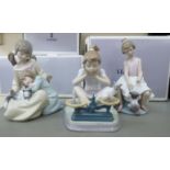 Three boxed Lladro porcelain figures, viz.