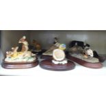 Eight various Border Fine Arts painted composition ornaments: to include a black and white Collie