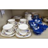 Ceramic tableware: to include Tuscan china trios,