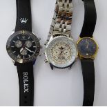 Three modern wristwatches, viz.