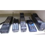 1980/90s mobile telephone handsets: to include two similar Motorola OS1