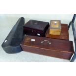 A mixed lot: to include a late 19thC mahogany box,