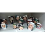 Fifteen Royal Doulton china miniature character jugs: to include 'Aramis' D6454 3''h OS2