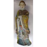 A late 18th/early 19thC Chinese porcelain figure, a robed man holding a ruyi sceptre 21.