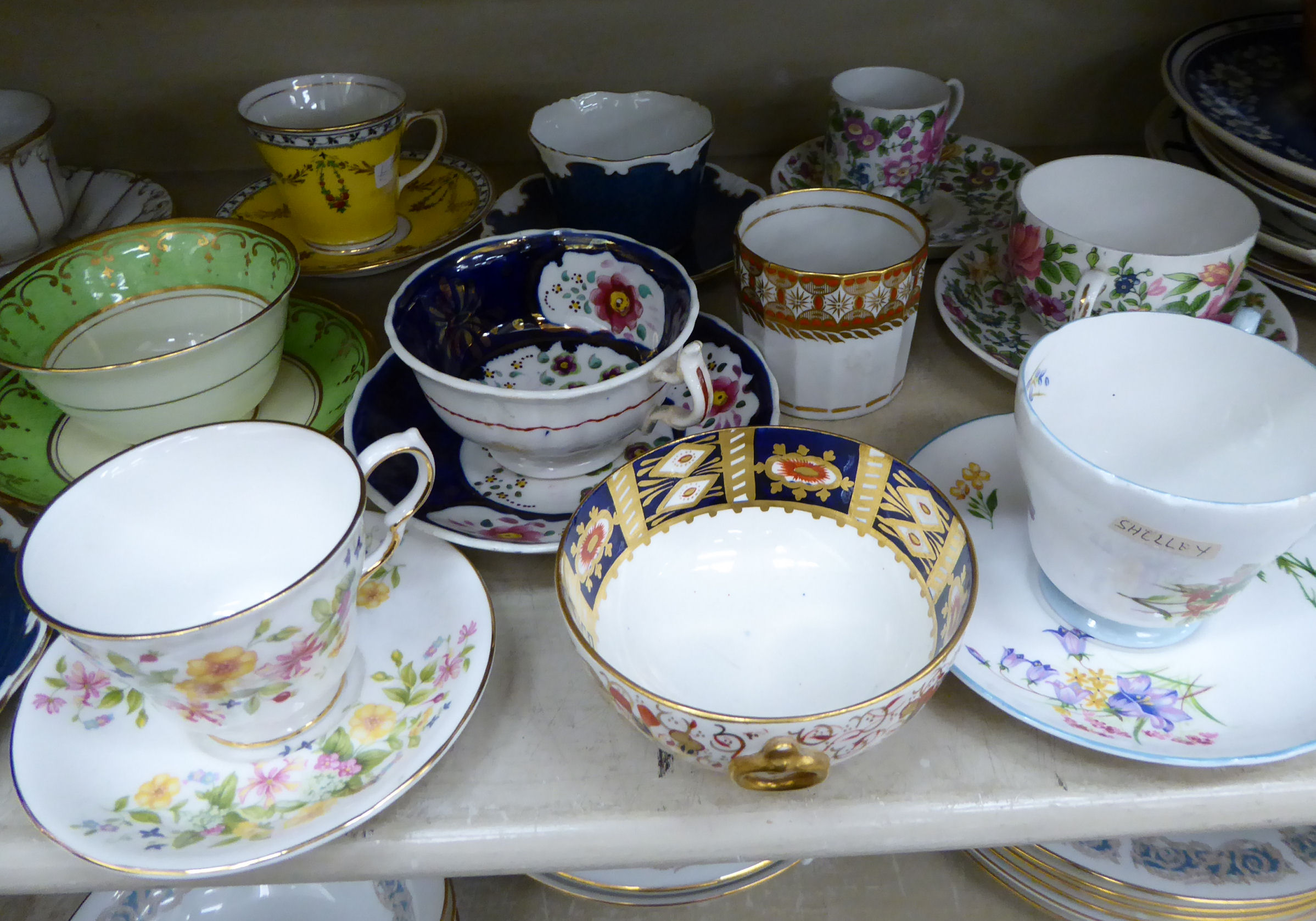 China cups and saucers: to include Collingwood, Colclough, - Image 3 of 4