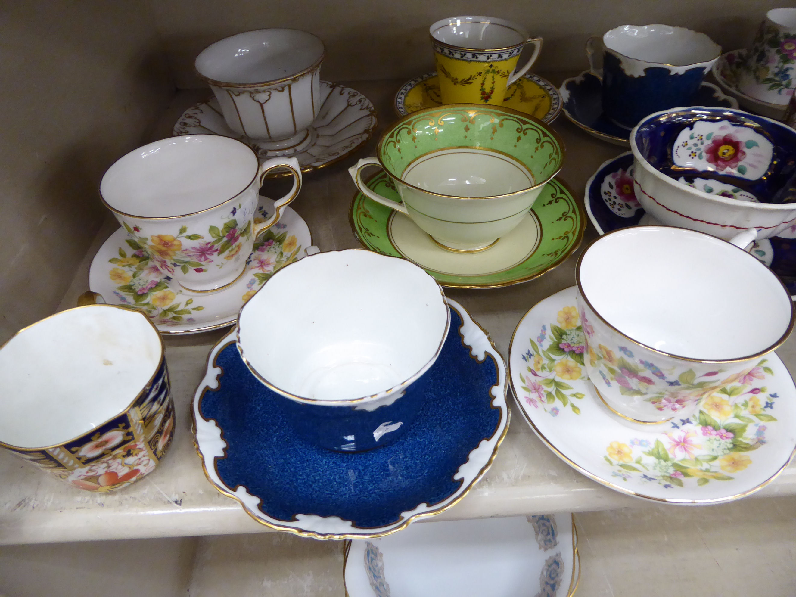 China cups and saucers: to include Collingwood, Colclough, - Image 4 of 4