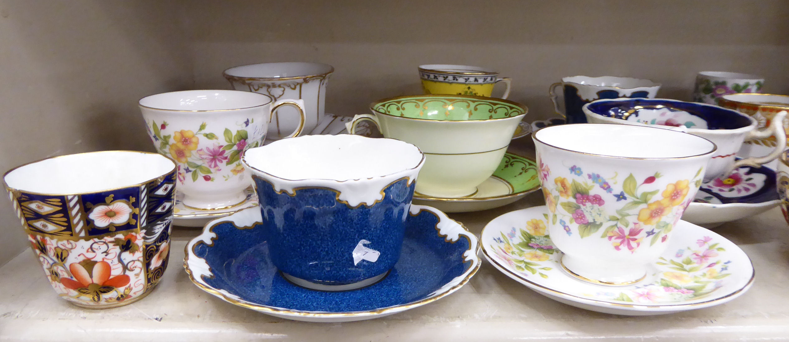 China cups and saucers: to include Collingwood, Colclough, - Image 2 of 4