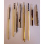 Seven 'vintage' Mordan writing equipment, viz.