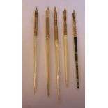 Five 'vintage' dip pens, viz.