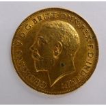 A George V half-sovereign,