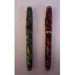 Two 'vintage' Parker & Co (Canada) Parkette Deluxe fountain pens, viz.