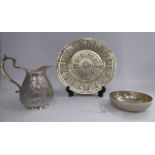 Three items of 20thC Persian silver coloured metal,