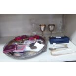 A mixed lot of collectables: to include two pairs of silver sugar tongs mixed marks CS