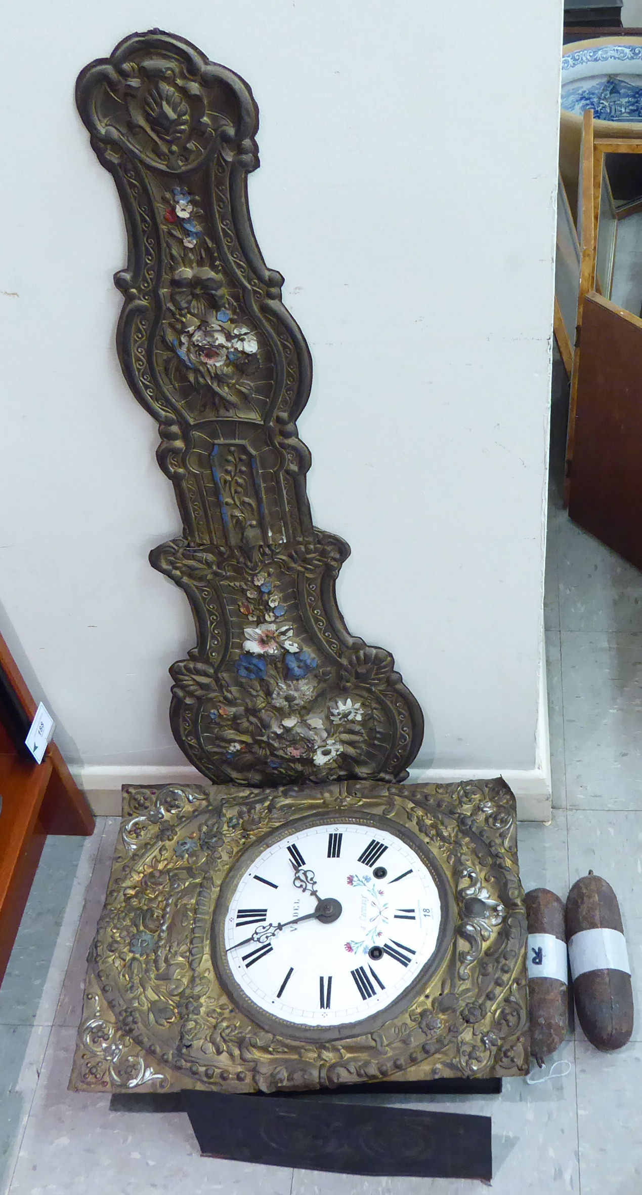 A late 19thC comtoise clock,