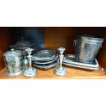 Silver plated and other tableware: to include a twin handled ice bucket;