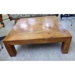 A modern hardwood coffee table,