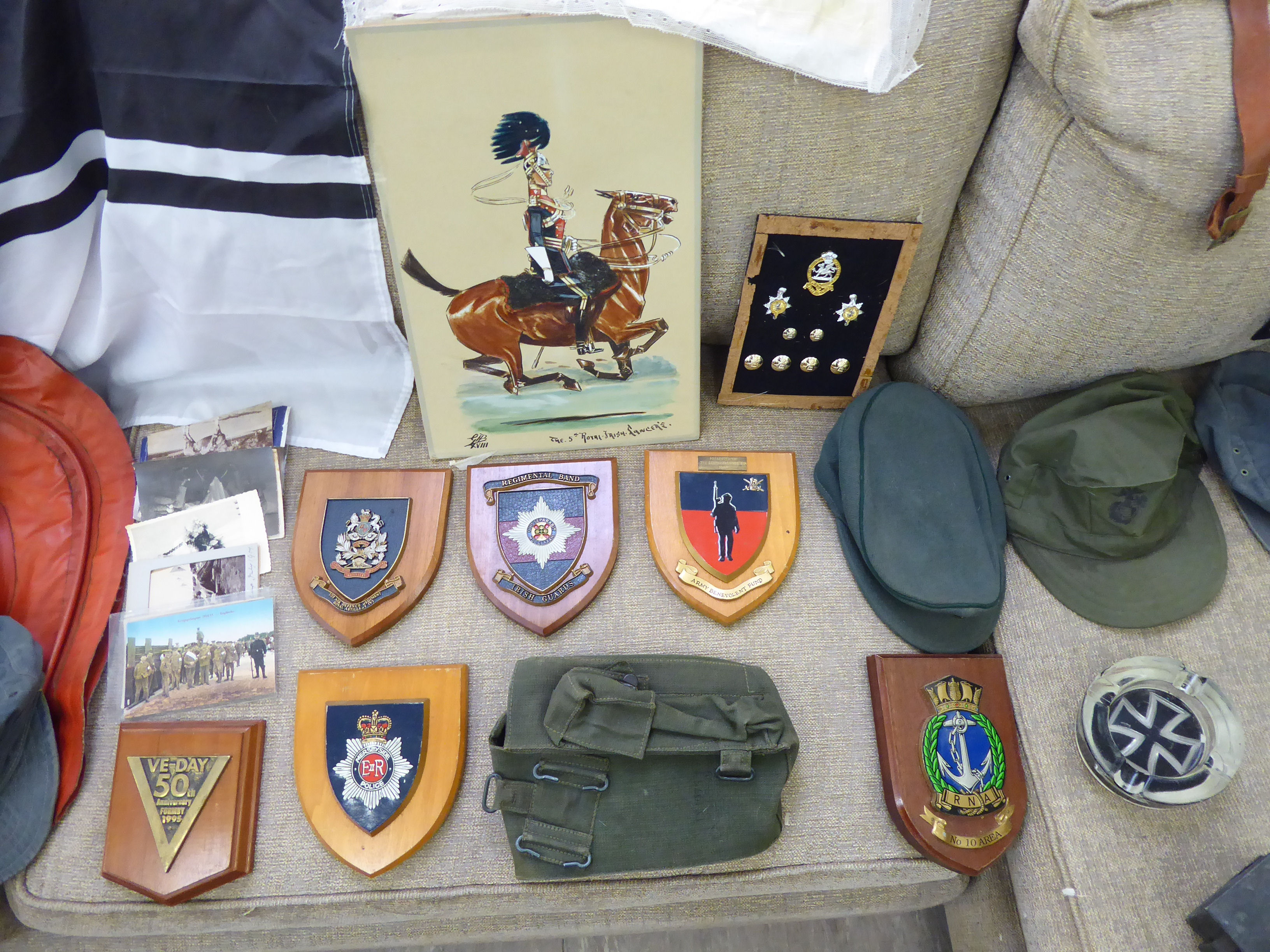 Military collectables: to include a German life vest (Please Note: this lot is offered subject to - Image 3 of 8