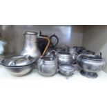 Mainly early 20thC pewter tea and other tableware OS5