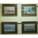 David Robert - a series of four Middle Eastern scenes coloured prints 11'' x 16'' framed BS