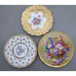 Decorative plates: to include a Royal Worcester porcelain plate,