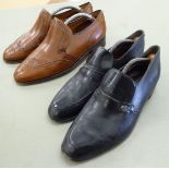 Two pairs of men's slip-on shoes, viz.