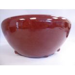 A late 19thC Chinese red glazed,