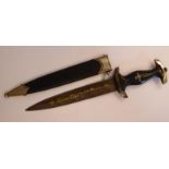 A German SS dagger, the moulded,