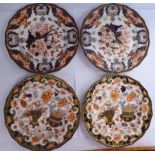 A pair of late 19thC Crown Derby china plates,