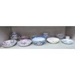 Mainly 18th and 19thC English and Oriental ceramics: to include cups and saucers OS10