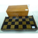 A mixed lot: to include a mid 20thC mahogany box with a lockable hinged lid 6''h 12''w