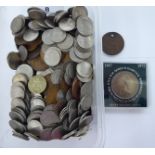 Uncollated British and other pre-decimal coins and banknotes: to include South African,