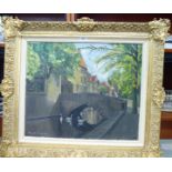 Van Loocke - a study of Bruges oil on canvas bears a signature 20'' x 24'' framed SR