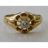An 18ct gold single stone diamond ring 11