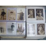 Uncollated monochrome and coloured, used and unused postcards: to include Stars of the Screen,