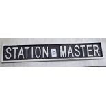 A cast iron sign 'Station Master' 14''w BSR