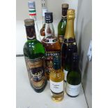 Wines and spirits: to include a bottle of Glenfiddich malt whisky TOS9