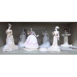 Six Coalport and other china Limited Edition figures: to include 'Emma Hamilton' from the Femmes