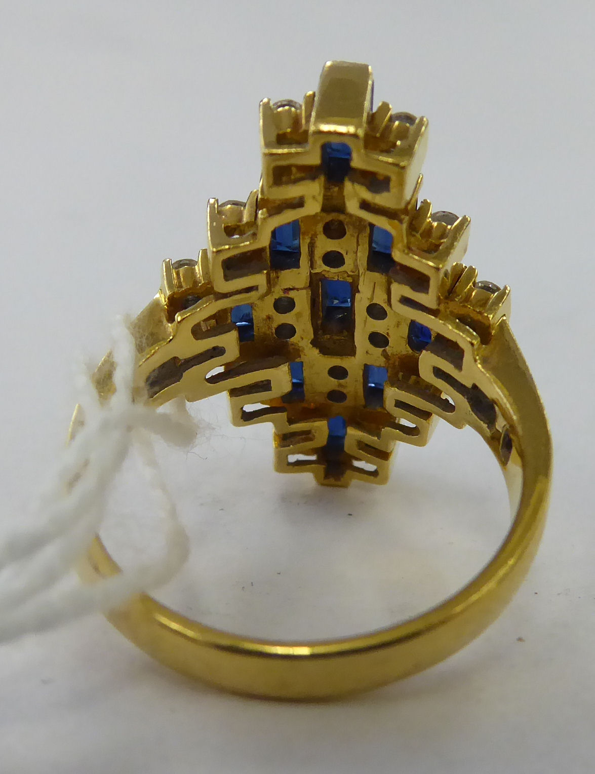 An 18ct gold diamond and sapphire cluster ring 11 - Image 2 of 3