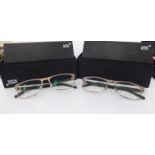 Two pairs of Mont Blanc spectacles boxed CS