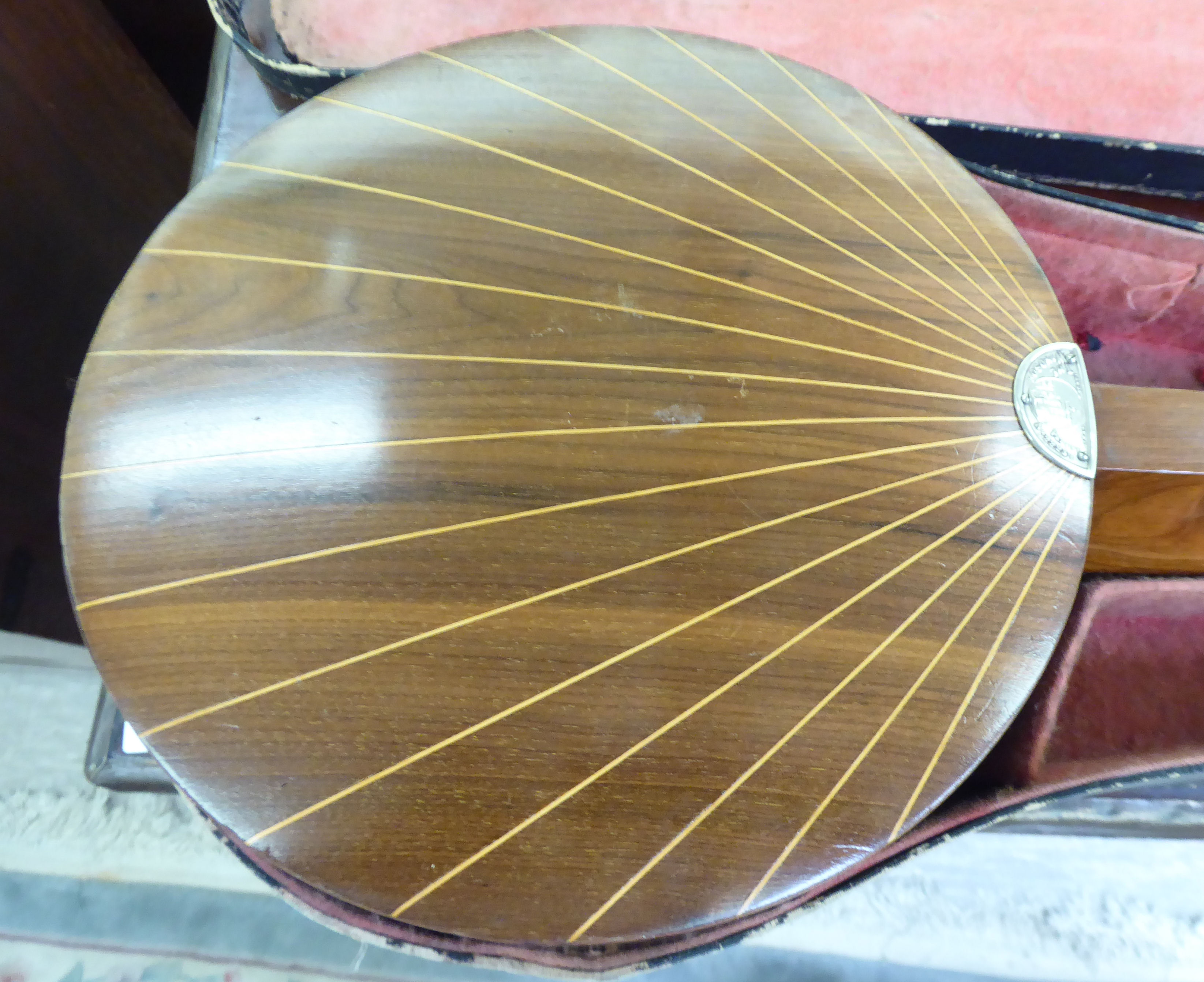 'The Windsor' rosewood cased five string banjo stamped no. - Image 3 of 4