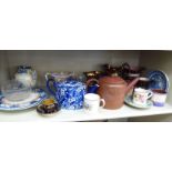 19thC and early 20thC ceramics and glassware: to include lustre jugs and pearlware plates OS2
