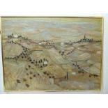 Richard Beer - a Mediterranean landscape oil on canvas bears a signature 30'' x 40'' framed