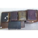 Five Victorian/Edwardian photograph albums; uncollated monochrome photographs;