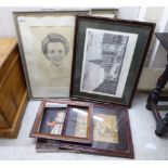 Various pictures and frames: to include Paul Winter - a pair of head and shoulders portraits