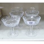 A set of six Waterford crystal pedestal wines OS5
