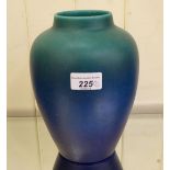 A Royal Lancastrian two-tone blue pottery vase, model no.2637 8.