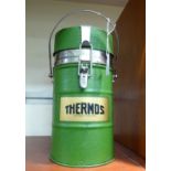 A 'vintage' thermos flask 10''h CA