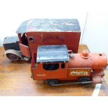An early 20thC scratch built toy wooden Royal Mail delivery lorry;