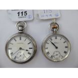 Two late 19th/early 20thC Waltham silver cased pocket watches,